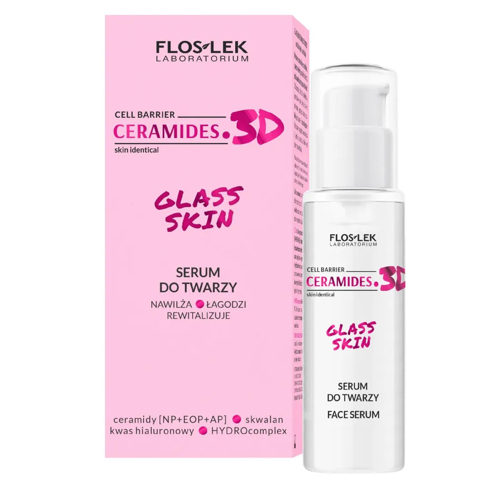 FLOSLEK CERAMIDES. 3D Glass Skin Face Serum 30 ml - Kosmetika