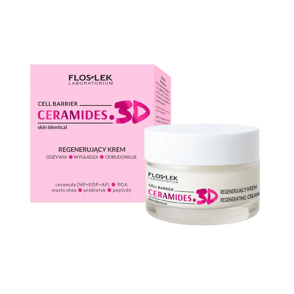 FLOSLEK CERAMIDES. 3D Regenerating Face Cream 50 ml - Kosmetika