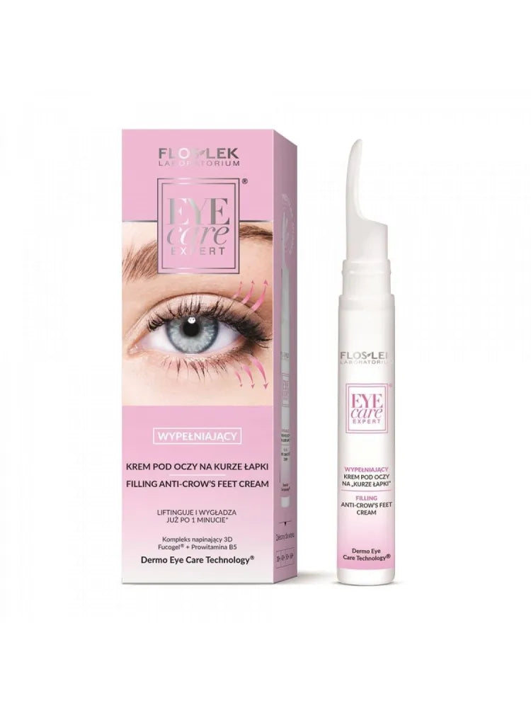 Floslek Eye Care Expert Cream skirtas „žąsų pėdų“ raukšlių užpildymui 15ml - Kosmetika