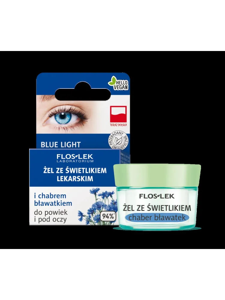 Floslek Eye Care Gel su akies šviesa ir ramunėlėmis vokams indelyje - Kosmetika