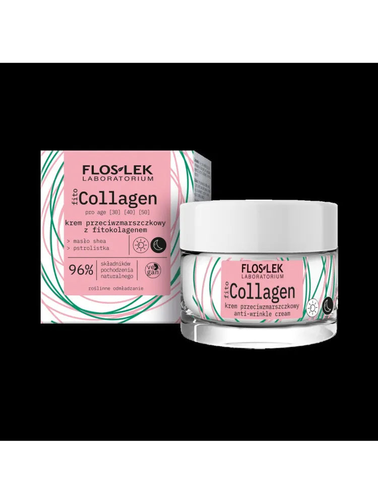Floslek Fito Collagen Anti-wrinkle Cream su fitokologenu dienai ir nakčiai 30ml - Kosmetika