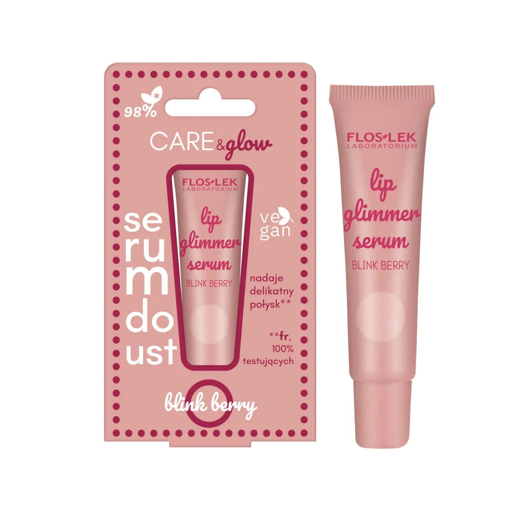 FLOSLEK Glimmer Lip Serum Blink Berry 14 g - Kosmetika