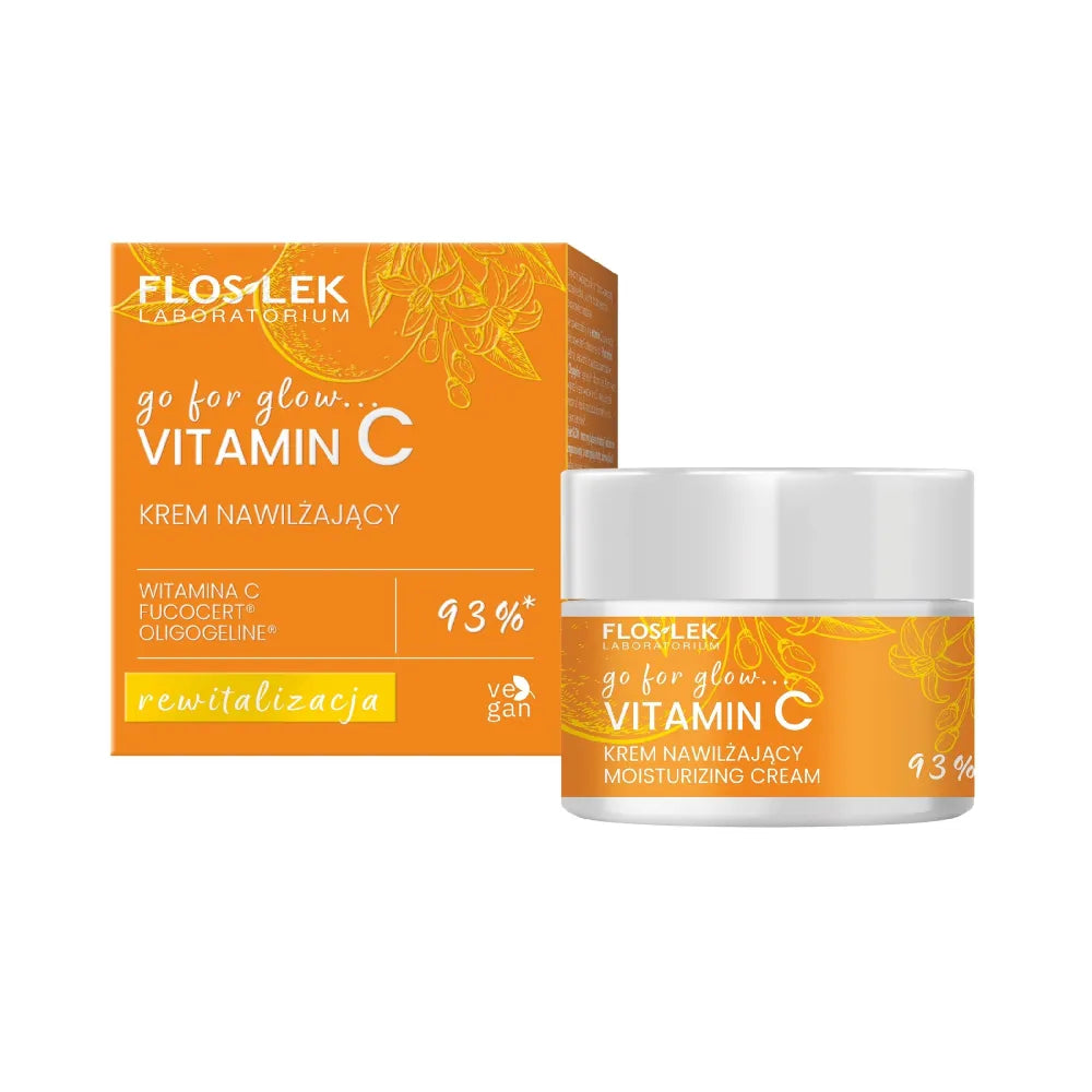 FLOSLEK Go For Glow Vitamin C Drėkinamasis Kremas Dienai ir Nakčiai Revitalizacijai 50 ml - Kosmetika