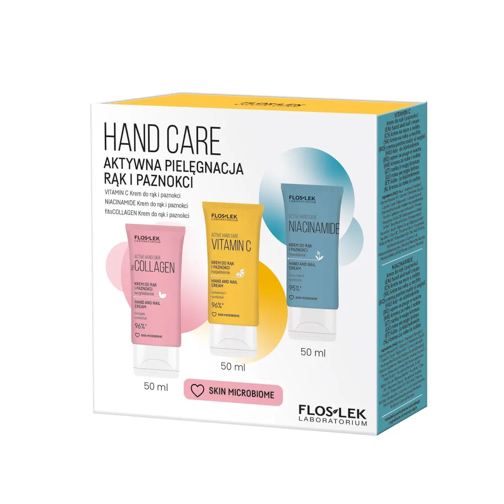 FLOSLEK Hand Care Set Active skin - 3 x 50 ml - Kosmetika