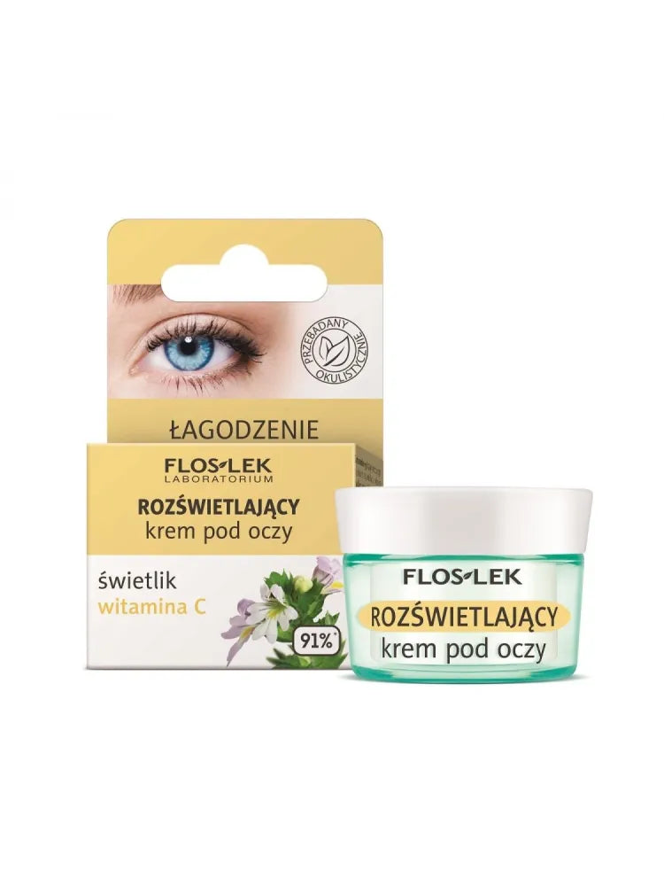 Floslek Illuminating Eye Cream Eyebright-Vitamin C 15ml akių kremas su vitaminu ir akiu šviesinimo efektu - Kosmetika