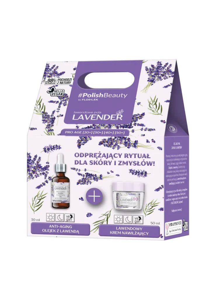 Floslek Lavender dovanų rinkinys (aliejus 30ml + drėkinamasis kremas 50ml) - Kosmetika