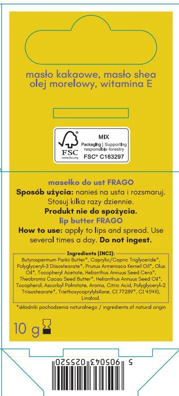 FLOSLEK Lip Butter Frago 10 g - Kosmetika