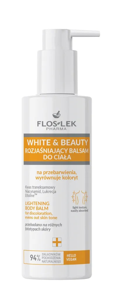 FLOSLEK PHARMA White & Beauty Šviesinantis Kūno Losjonas 175ml - Kosmetika