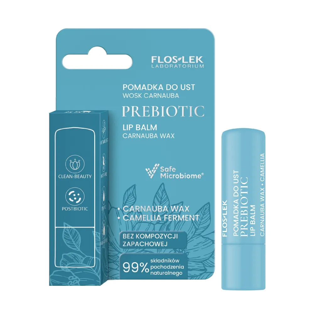 FLOSLEK Prebiotic Lip Care Prebiotinis lūpų balzamas carnauba vaškas 4 g - Kosmetika