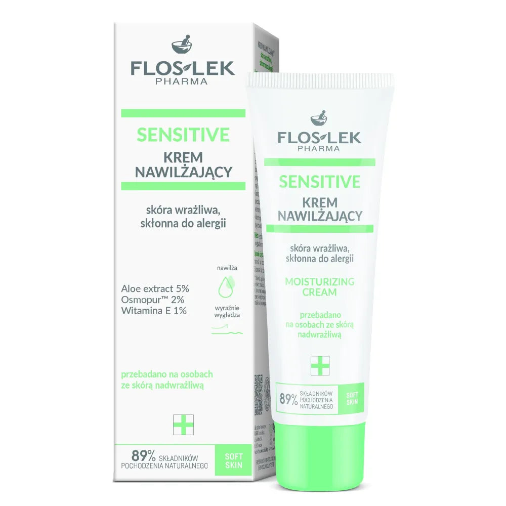 Floslek Sensitive drėkinamasis veido kremas 50 ml - Kosmetika
