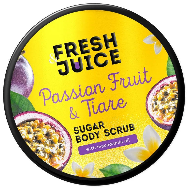 FRESH JUICE Sugar body scrub Maracuja and Tiare 200 ml - Kosmetika