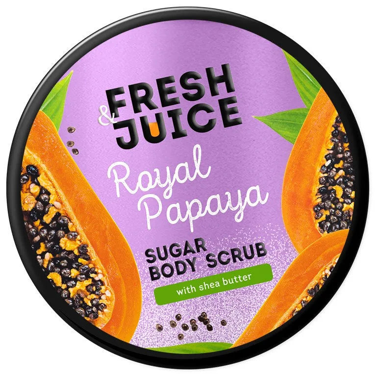 FRESH JUICE Sugar body scrub Royal Papaya 200 ml - Kosmetika