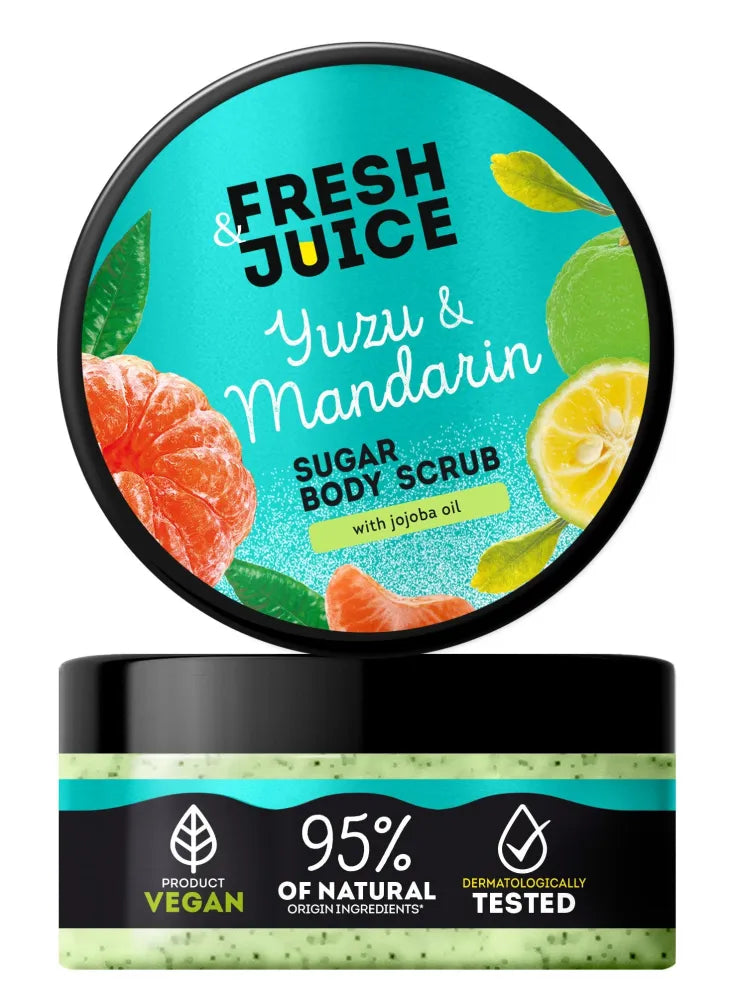 FRESH JUICE Yuzu and Tangerine Sugar Body Scrub 200 ml - Kosmetika