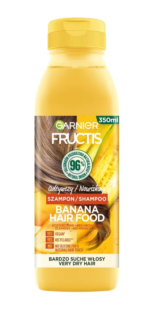 Fructis Hair Food Banana maitinantis šampūnas labai sausiems plaukams 350ml - Kosmetika