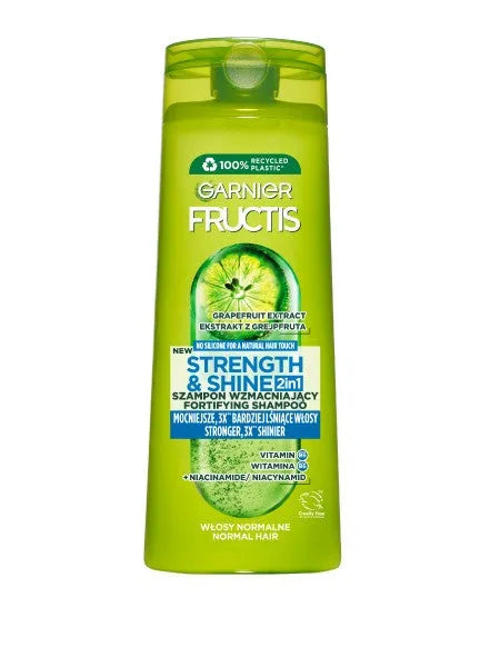 Fructis Strength and Shine 2in1 šampūnas normaliems plaukams 400 ml - Kosmetika