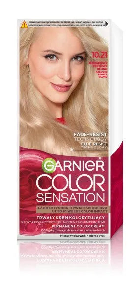 GARNIER Color Sensation Dažymo kremas Nr. 10.21 - Šilkinis perlų blondinas 1 vnt. - Kosmetika