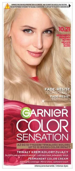 GARNIER Color Sensation Dažymo kremas Nr. 10.21 - Šilkinis perlų blondinas 1 vnt. - Kosmetika