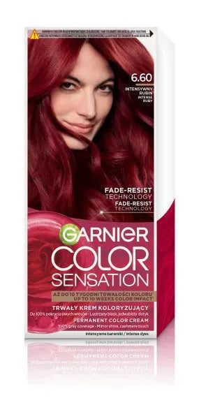 GARNIER Color Sensation Dažymo kremas Nr. 6.60 - Intensyvi rubino 1 vnt. - Kosmetika