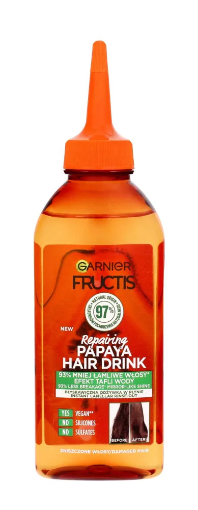 Garnier Hair Drink Instant Lamellar Liquid Conditioner for damaged - Papaya 200ml - Kosmetika