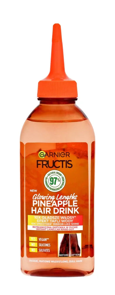 Garnier Hair Drink Instant Lamellar Liquid Conditioner for long and dull - Pineapple 200ml - Kosmetika