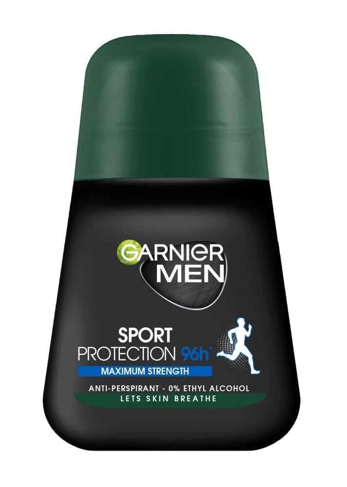 Garnier Men Roll-on Deodorant Sport Apsauga 96h - Maksimalus Stiprumas 50ml - Kosmetika