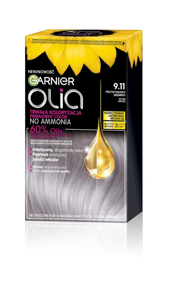 GARNIER Olia Plaukų dažai nr. 9.11 Silver Smoke - Dūminis sidabras - Kosmetika