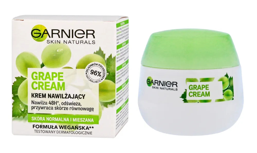 Garnier Skin Naturals Botanical Grape Extract Drėkinantis ir Gaivinamasis Kremas 50ml - Kosmetika