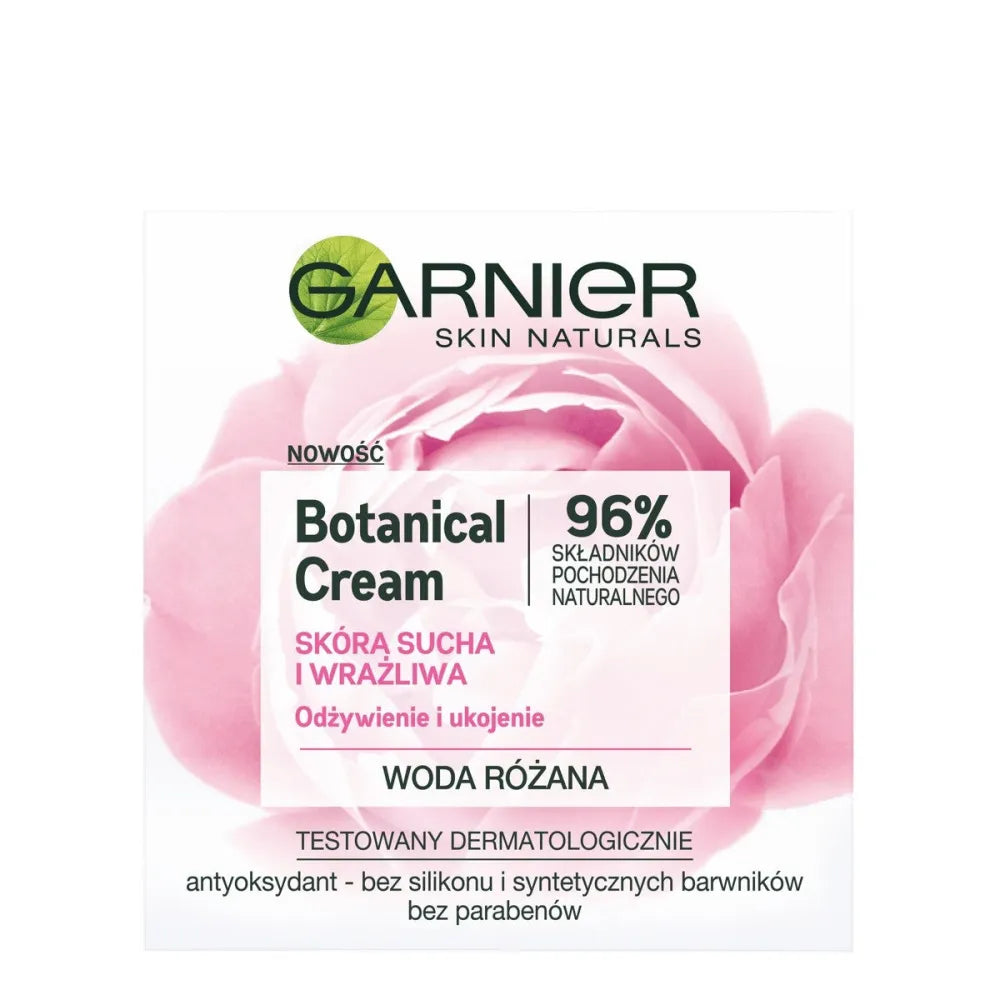 Garnier Skin Naturals Botanical Rose Water Maitinantis ir Raminantis Kremas 50ml - Kosmetika