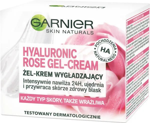 Garnier Skin Naturals hialurono rožių glotninantis gelis-kremas dienai ir nakčiai 50ml - Kosmetika