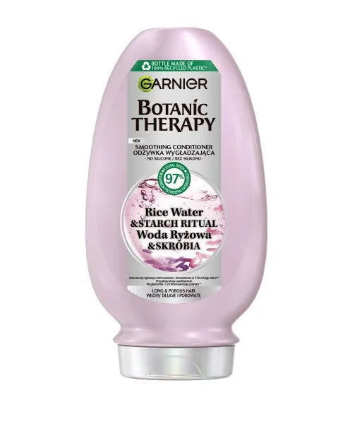 GARNIER Ultra Doux Ilgų plaukų kondicionierius atkuriantis ryžių vanduo ir krakmolas 200ml - Kosmetika