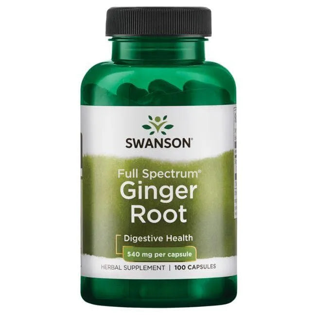 Ginger Root - Imbiero šaknis - 540 mg - N100 - Swanson - Papildai