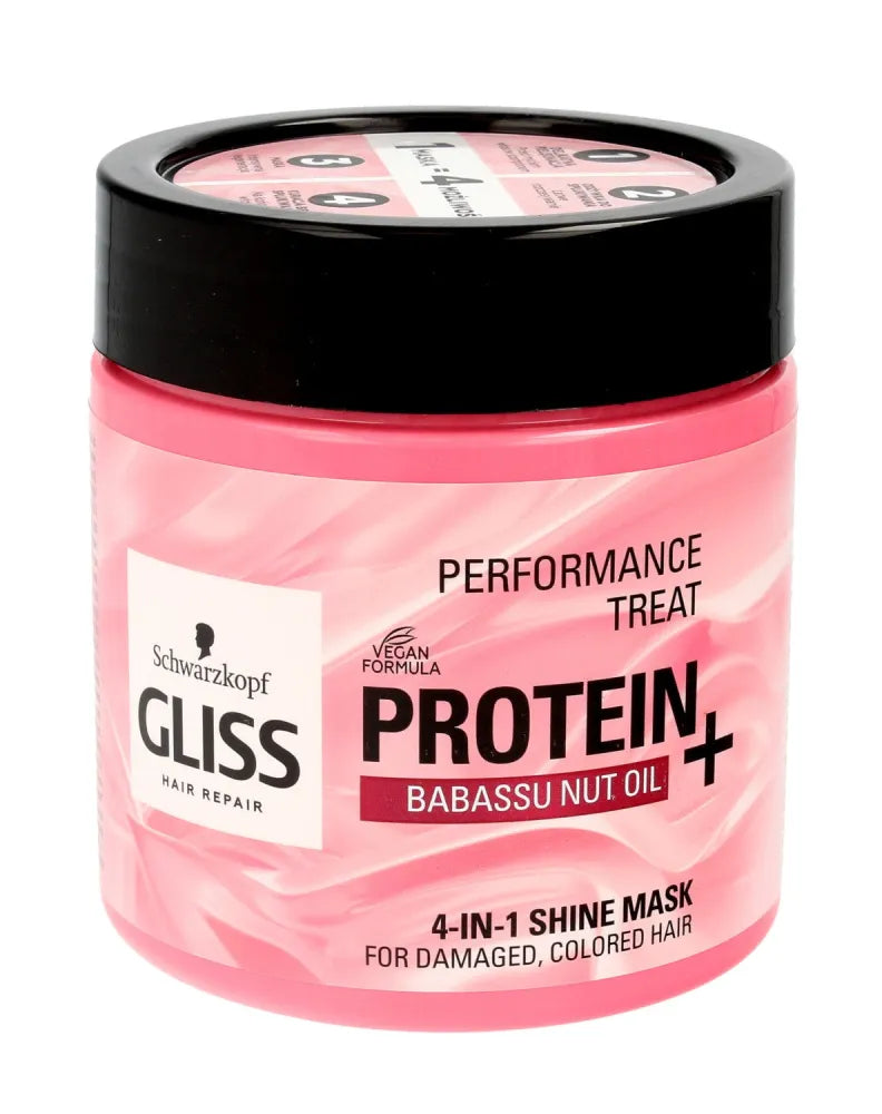 Gliss Hair Repair Protein+ 4in1 plaukų kaukė su Babassu riešutų aliejumi 400 ml - Kosmetika