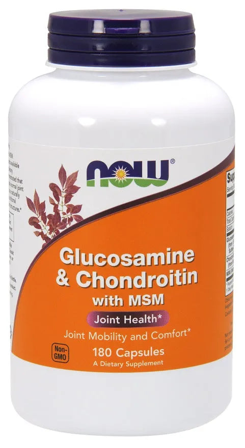Glucosamine & Chondroitin with MSM - 180 caps - NOW Foods - Papildai