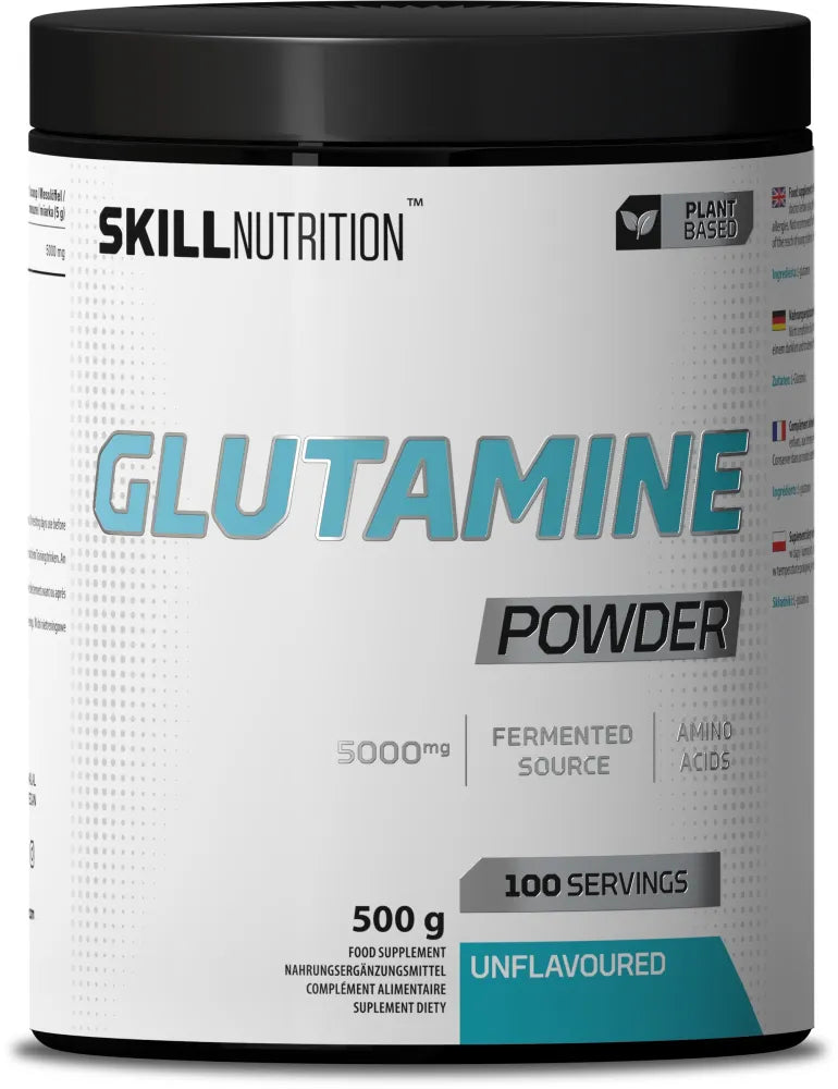 Glutamine Powder Unflavoured - 500g - Skill Nutrition - Sporto papildai