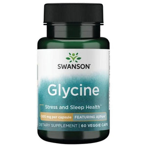 Glycine - 500 mg - N60 - Glycinas - su AjiPure - Swanson - Papildai