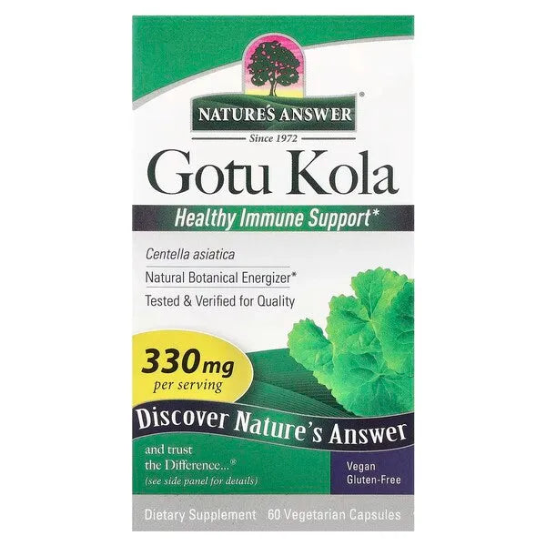 Gotu Kola 330mg - 60 vcaps - Nature’s Answer - Papildai