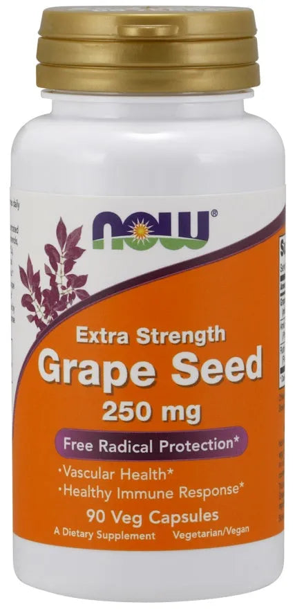 Grape Seed 250mg Extra Strength - 90 vcaps - NOW Foods - Papildai
