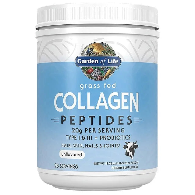 Grass Fed Collagen Peptides - 560g - Garden of Life - Papildai
