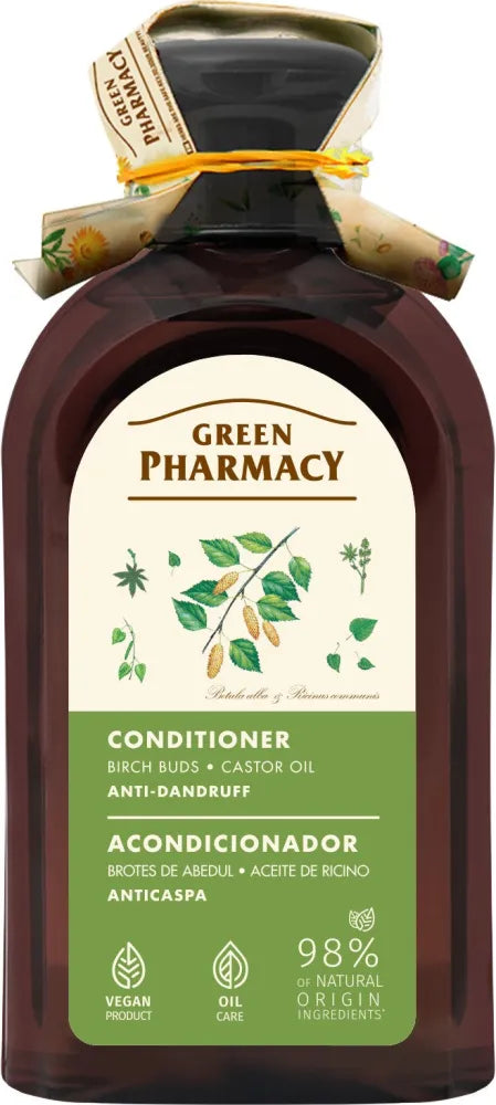 GREEN PHARMACY Anti-dandruff conditioner Birch buds and Castor oil 300 ml. - Kosmetika