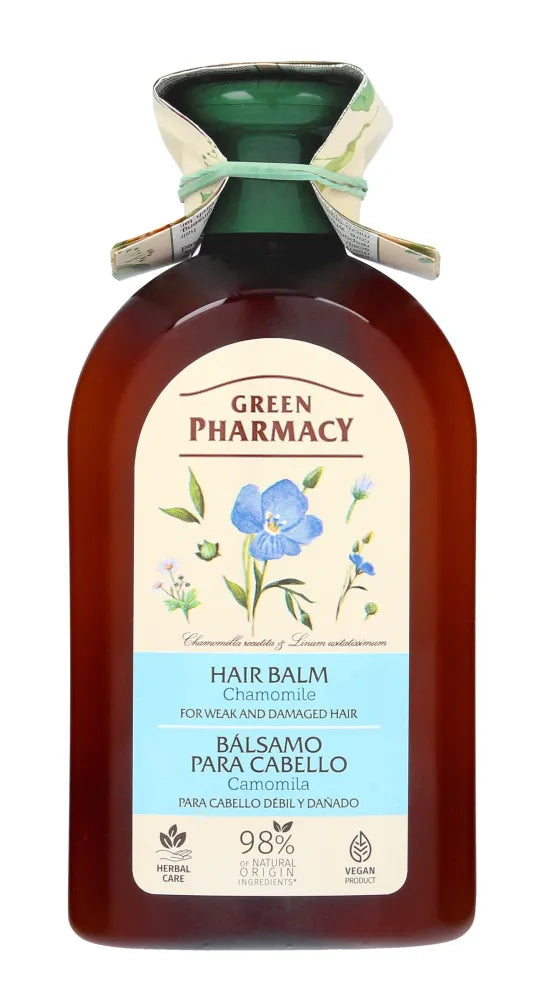 Green Pharmacy Balsamas pažeistiems ir silpniems plaukams - Ramunėlė 300ml - Kosmetika