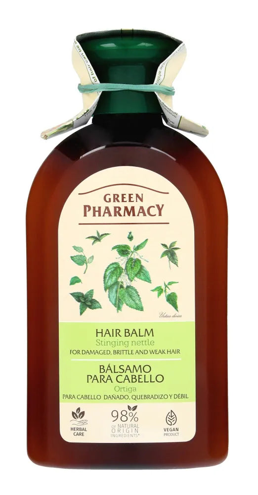 Green Pharmacy Balsamas pažeistiems trapiems ir silpniems plaukams - Dilgėlė 300ml - Kosmetika