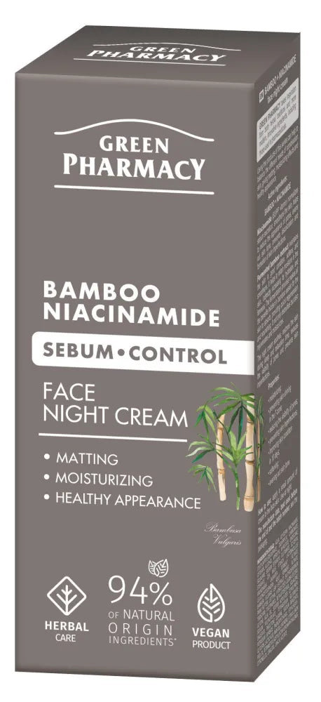 GREEN PHARMACY Bamboo + Niacinamide Night Face Cream 50 ml - Kosmetika