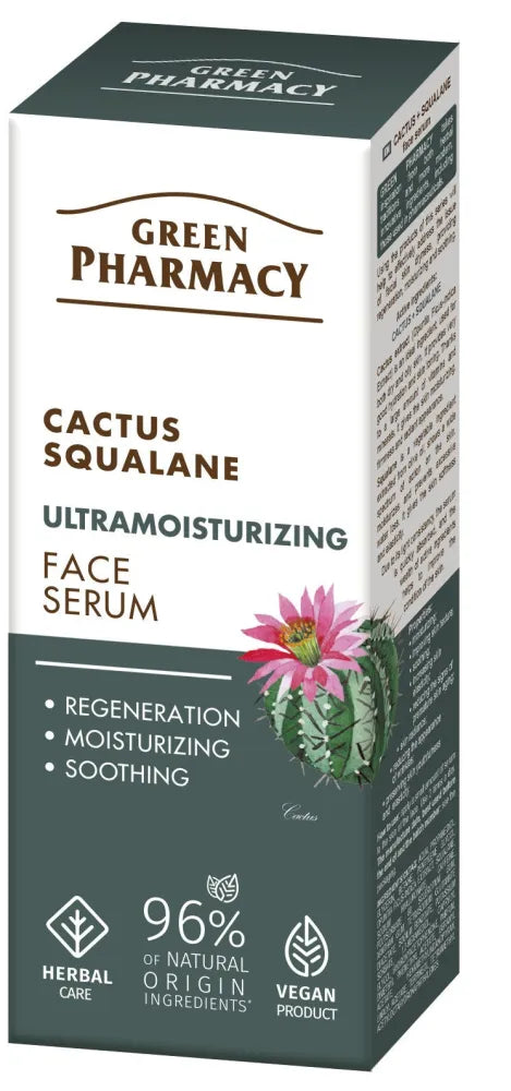 GREEN PHARMACY Cactus + Squalane Ultra Moisturizing Face Serum 30 ml. - Kosmetika