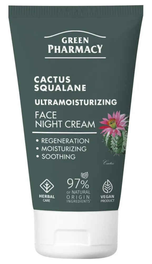 GREEN PHARMACY Cactus + Squalane Ultra Moisturizing Night Cream 50 ml - Kosmetika