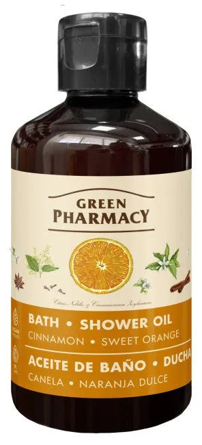 GREEN PHARMACY Cinnamon and Sweet Orange vonios ir dušo aliejus 250 ml - Kosmetika