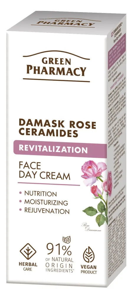 GREEN PHARMACY Damask Rose + Ceramides Revitalizing Day Cream 50 ml - Kosmetika