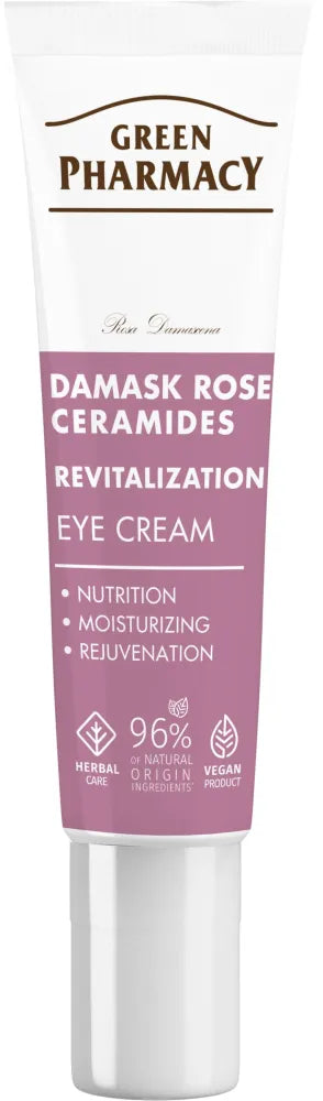 GREEN PHARMACY Damask Rose + Ceramides Revitalizing Eye Cream 15 ml - Kosmetika