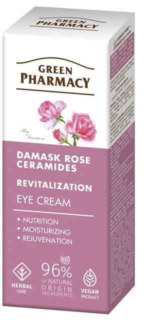 GREEN PHARMACY Damask Rose + Ceramides Revitalizing Eye Cream 15 ml - Kosmetika