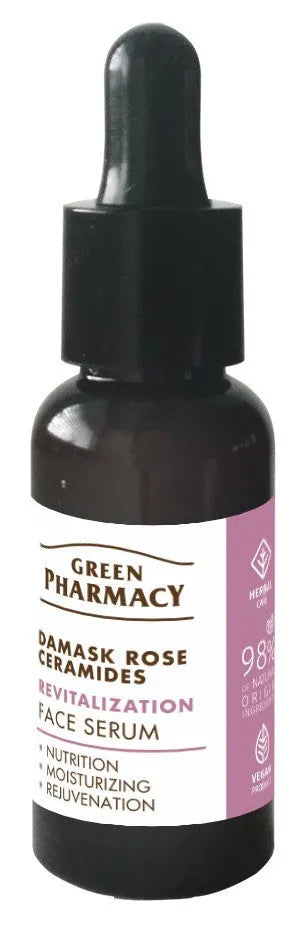 GREEN PHARMACY Damask Rose + Ceramides Revitalizing Face Serum 30 ml. - Kosmetika