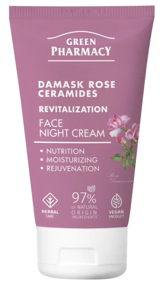 GREEN PHARMACY Damask Rose + Ceramides Revitalizing Night Cream 50 ml. - Kosmetika